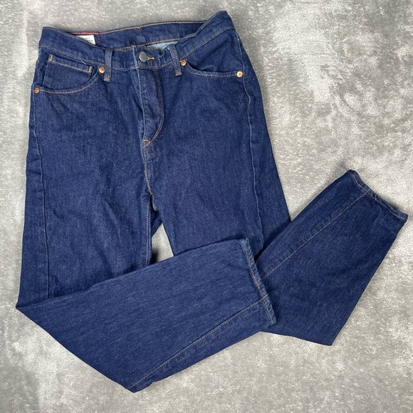 Levi’s Jeans Womens 26 Engineered Baggy Tapered Cropped Dark Wash Denim Casual - Picture 3 of 10